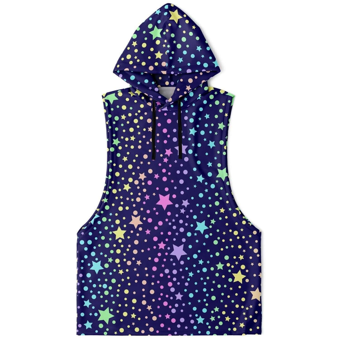 Sleeveless Hoodie | Starry Galaxy in Unicorn Colors