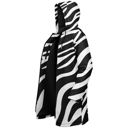 Zebra Zipper Cloak | Unisex HD Black & White