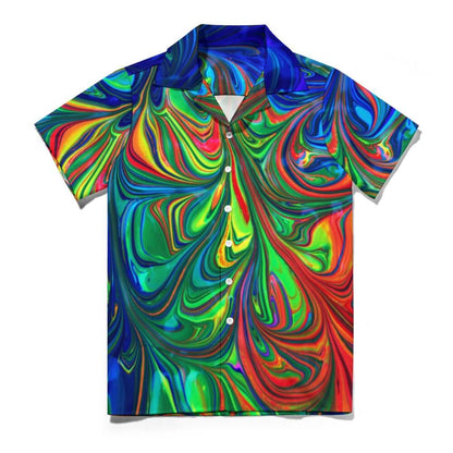 Cuban Collar Shirt | Psychedelic | Shipping Included - Ribooa