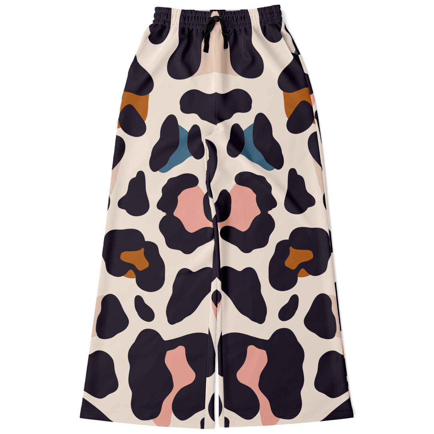 Women's Wide Leg Pants | Leopard Pastel HD Print