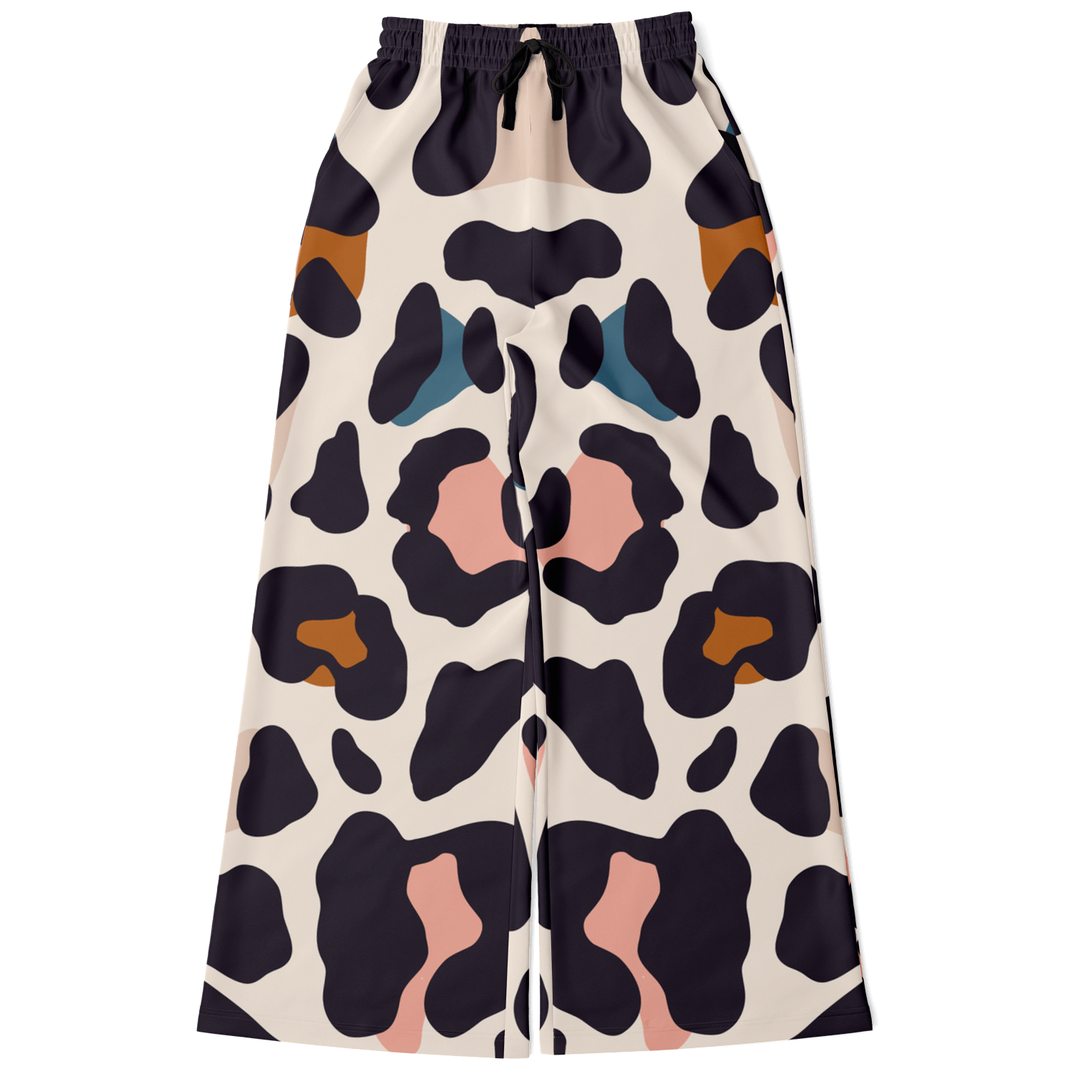 Women's Wide Leg Pants | Leopard Pastel HD Print