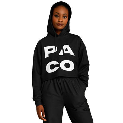 Black PACO Cropped Hoodie