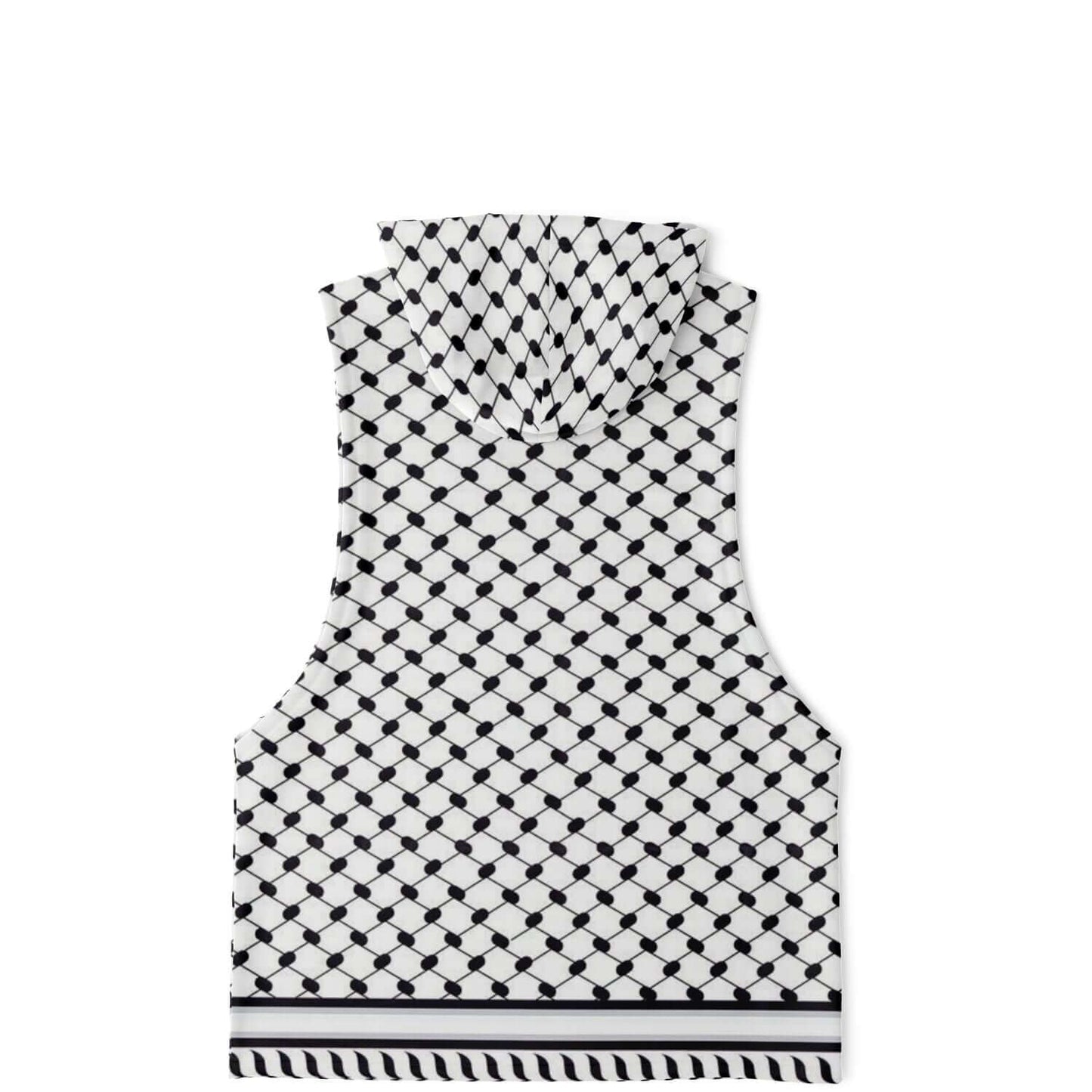 Keffiyeh Sleeveless Hoodie For Men