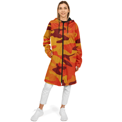 Orange & red Camo Cloak With a Zipper