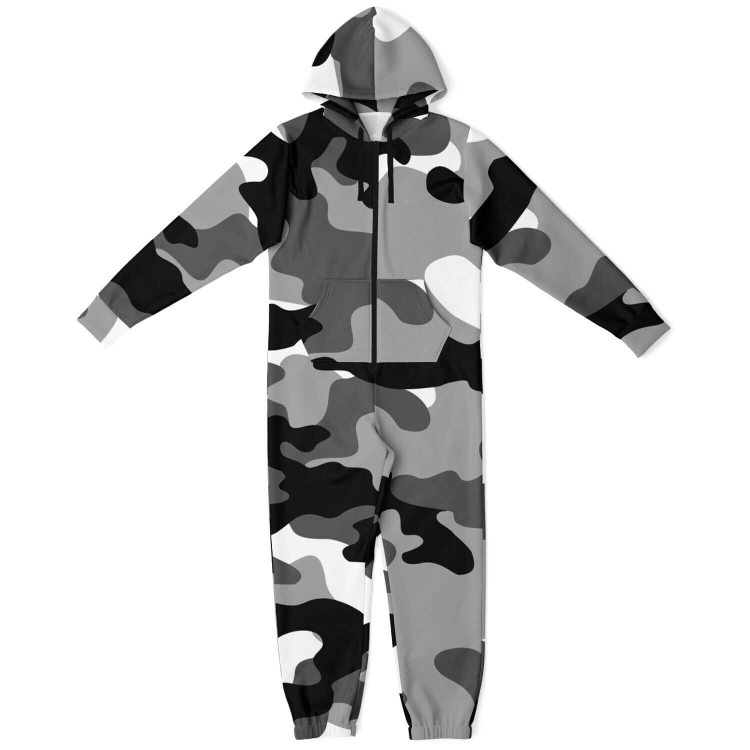 Camo Jumpsuit | Black Gray & White