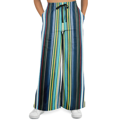 Women's Wide Leg Pants | Colored Thin Lines