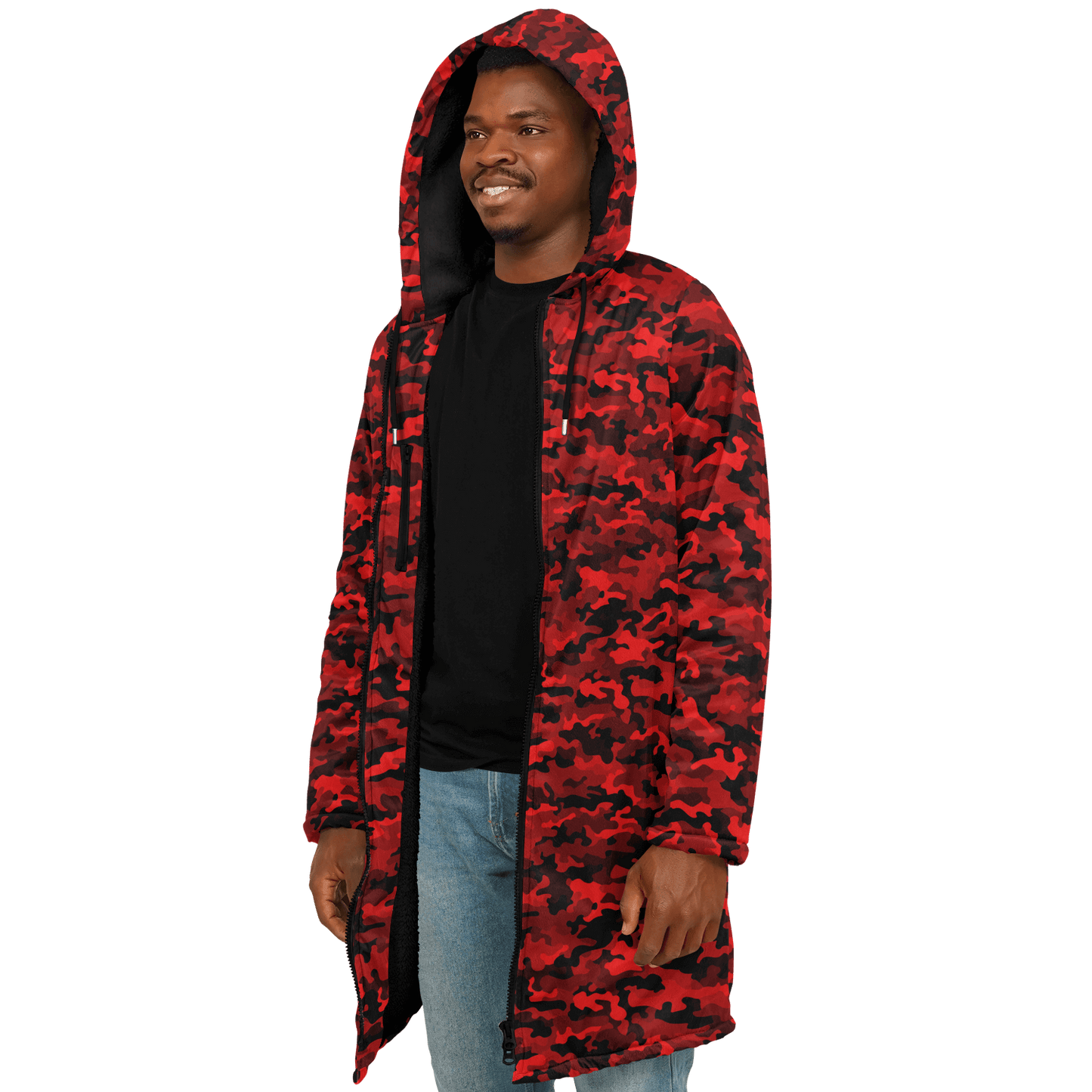 Army Red Camo Cloak With a Zipper | Ribooa