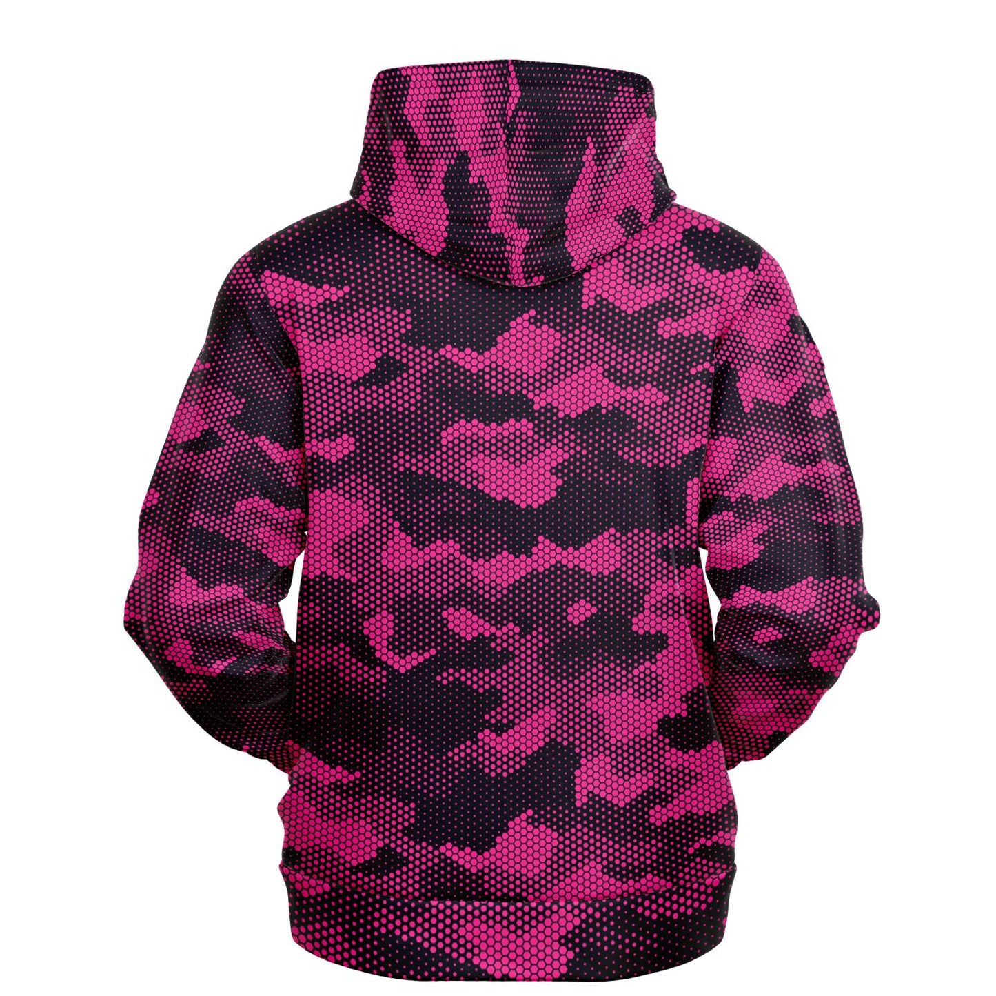 Pixel Camo Hoodie | Blackberry & French Rose Camouflage