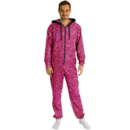 Rave Jumpsuit for Men & Women | Glitter Pink Onesie