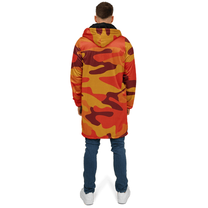 Orange & red Camo Cloak With a Zipper