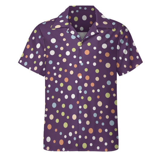 Colorful Polka Dots Cuban Collar Shirt