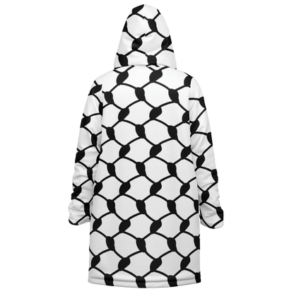 Keffiyeh Cloak With a Zipper | Black & White HD Print