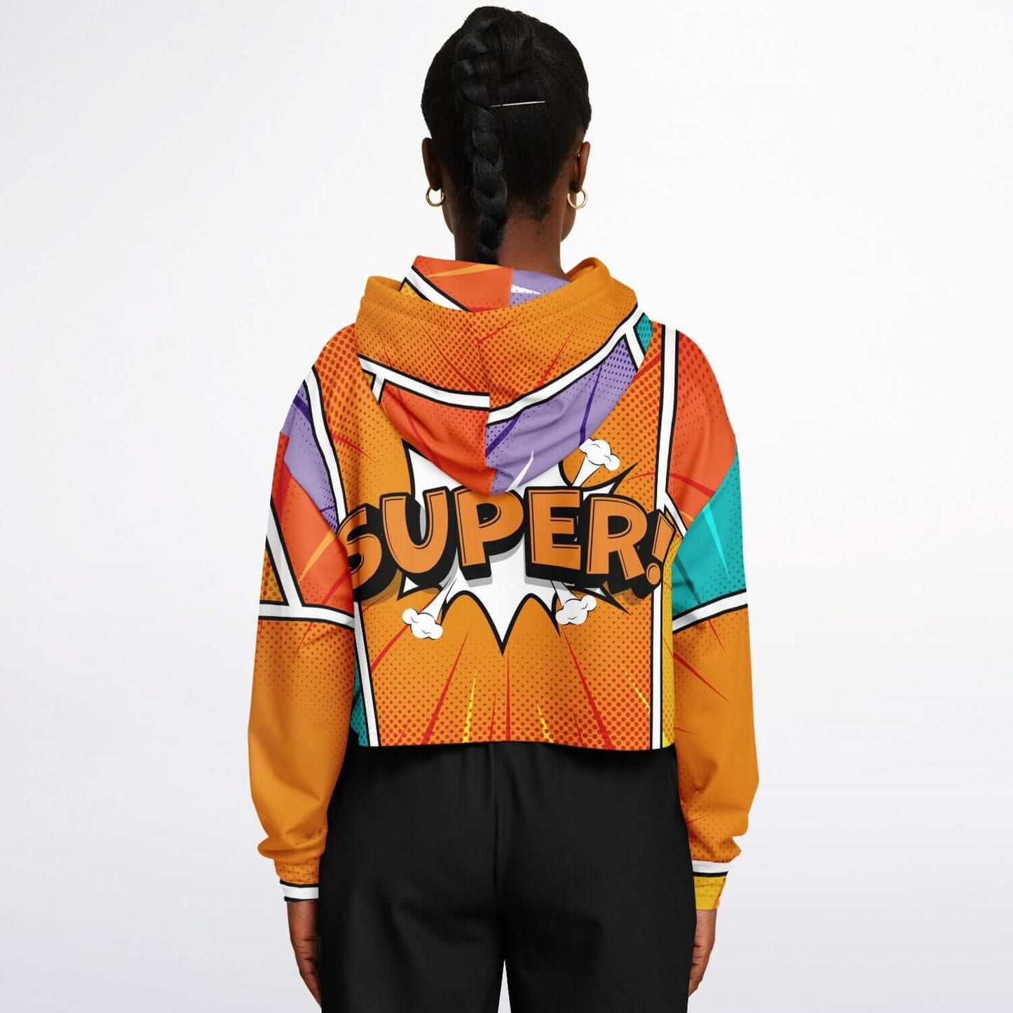 SUPER! Cropped Hoodie For Women