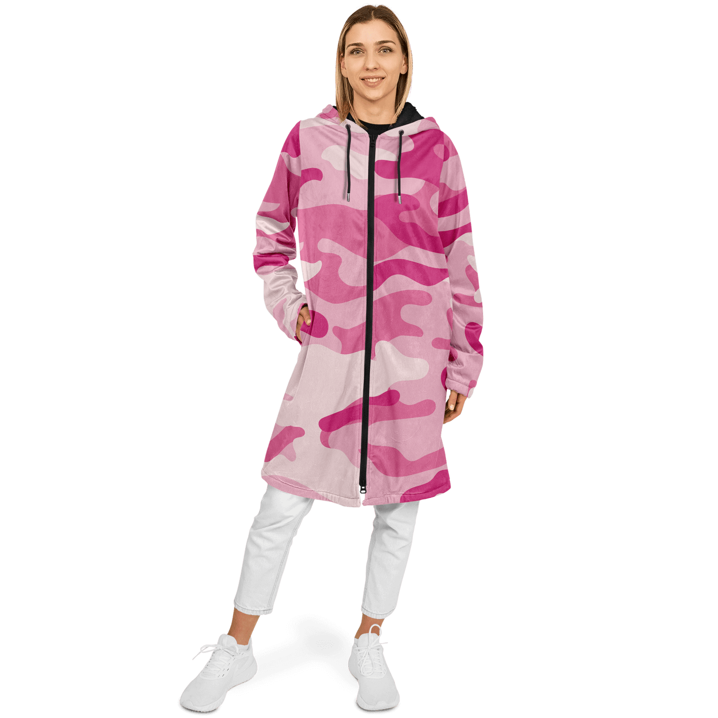 Zippered Lavender Pink Camo Cloak