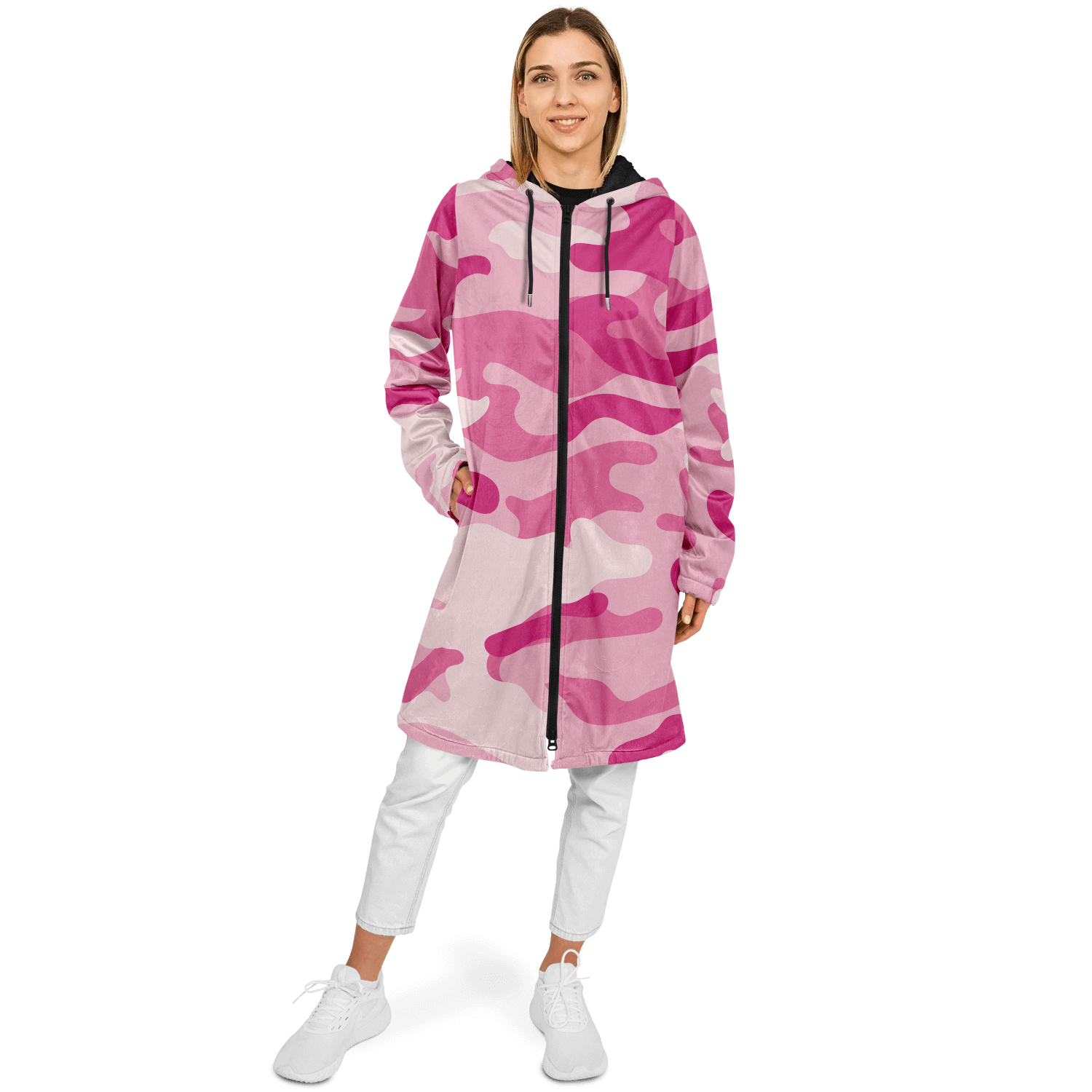 Zippered Lavender Pink Camo Cloak