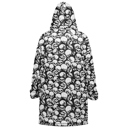 Skulls Zipper Cloak | Black & White