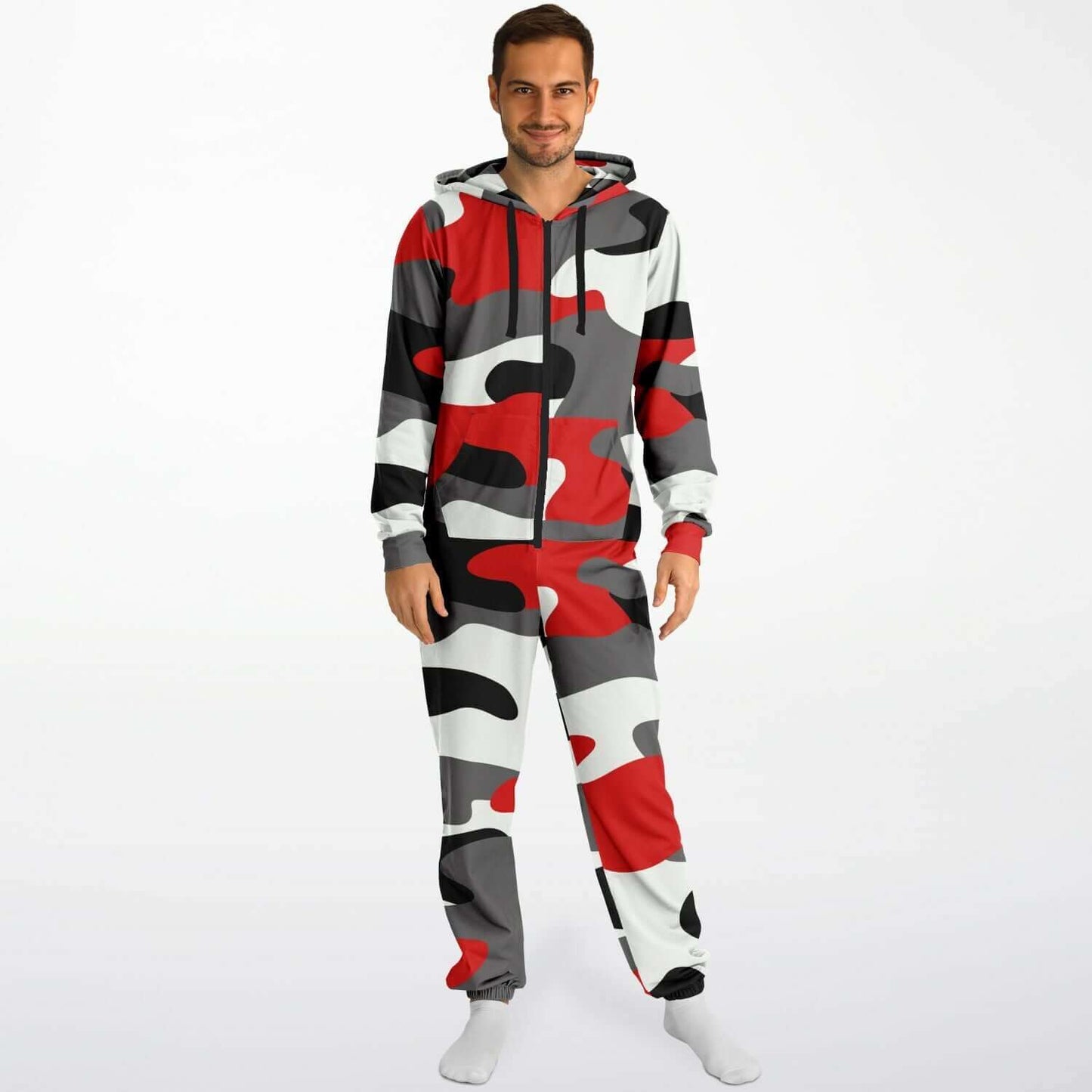 Camo Jumpsuit | Red Black & White