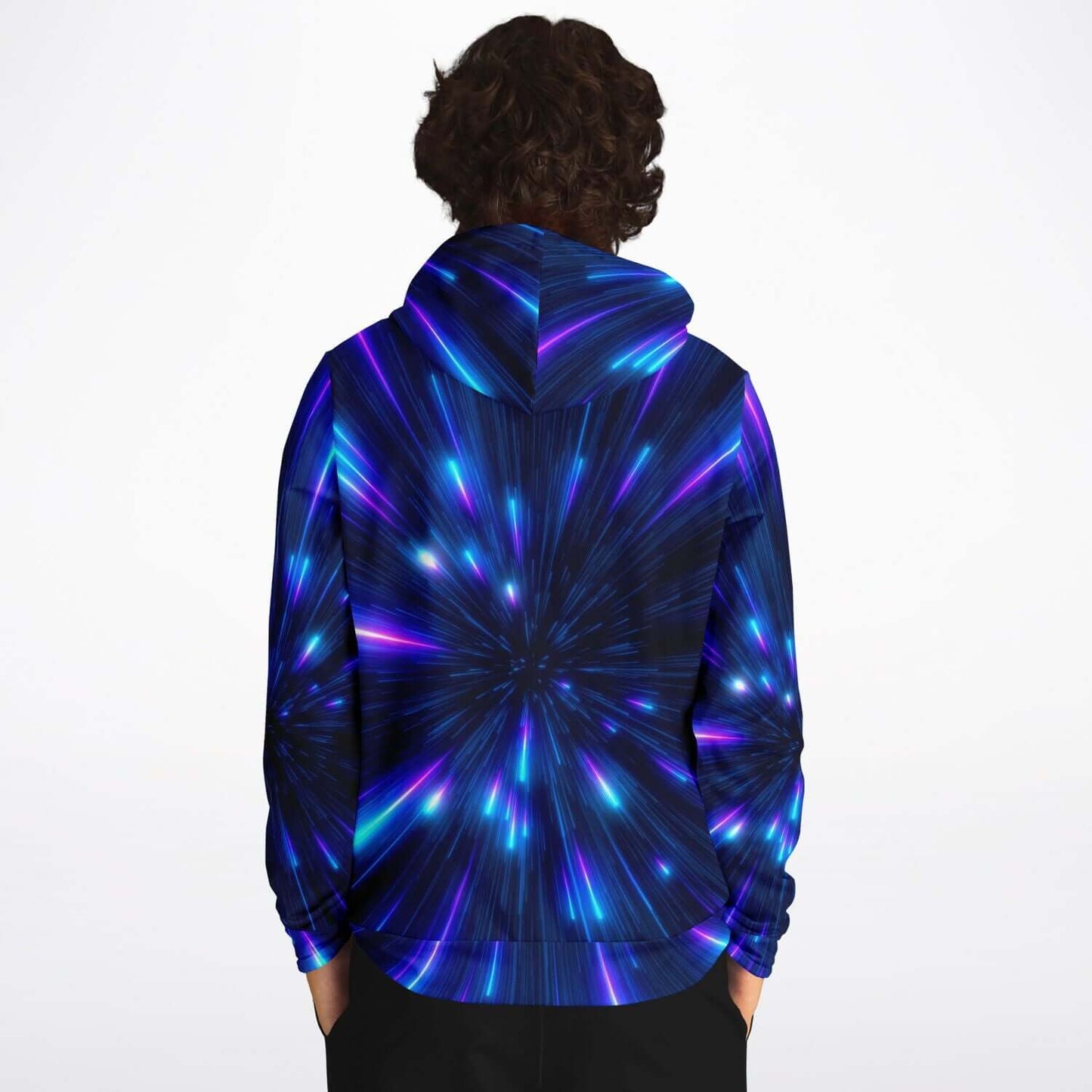 Neon Hoodie | Purple Glow Colors on Black