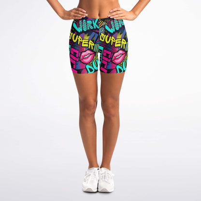 Short Leggings | Hot Lips Pop Art