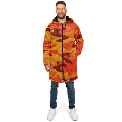 Orange & red Camo Cloak With a Zipper