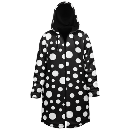 Black & White Polka Dots Cloak With a Zipper