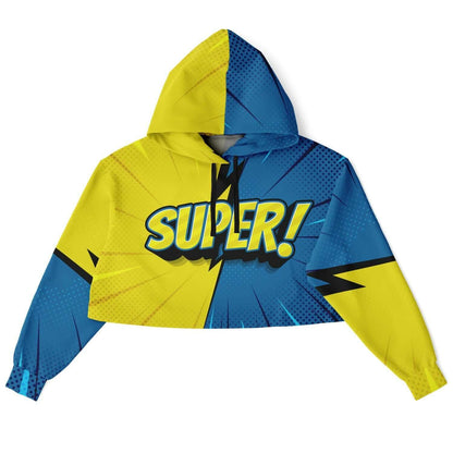 SUPER! Pop Art Cropped Hoodie