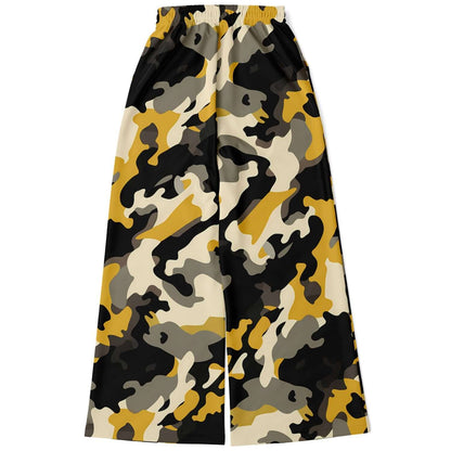 Camo Wide Leg Pants For Women | Military Brown & Black