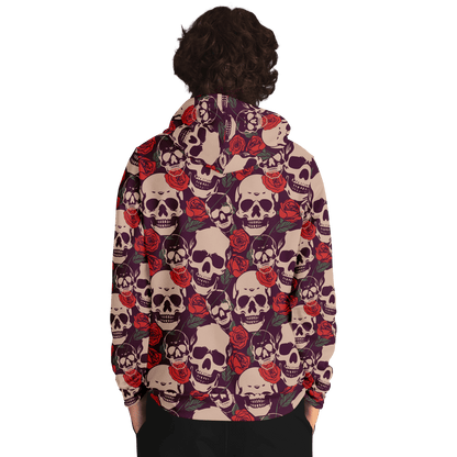 Skulls & Roses Hoodie | Red Unisex