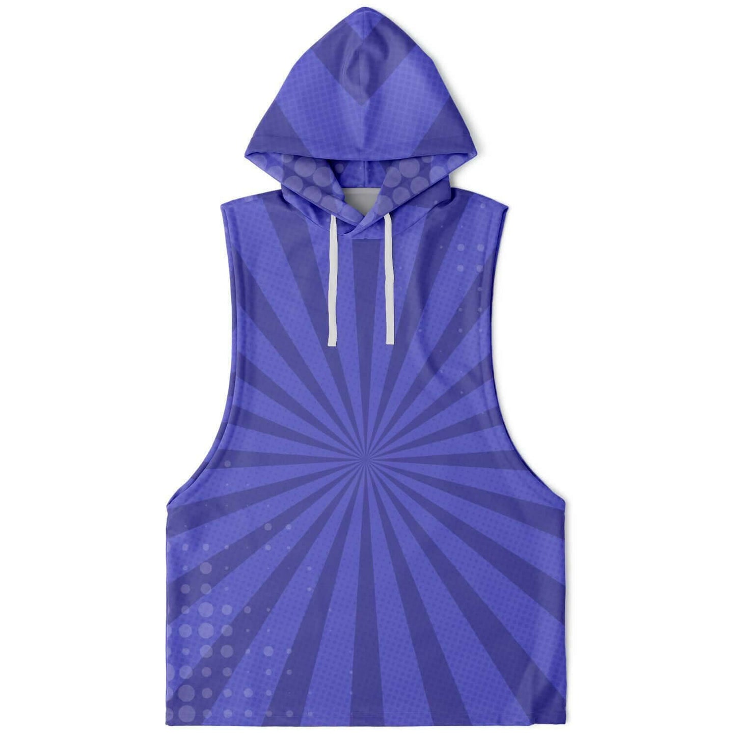 Sudadera con capucha sin mangas azul violeta para hombre | Noé 