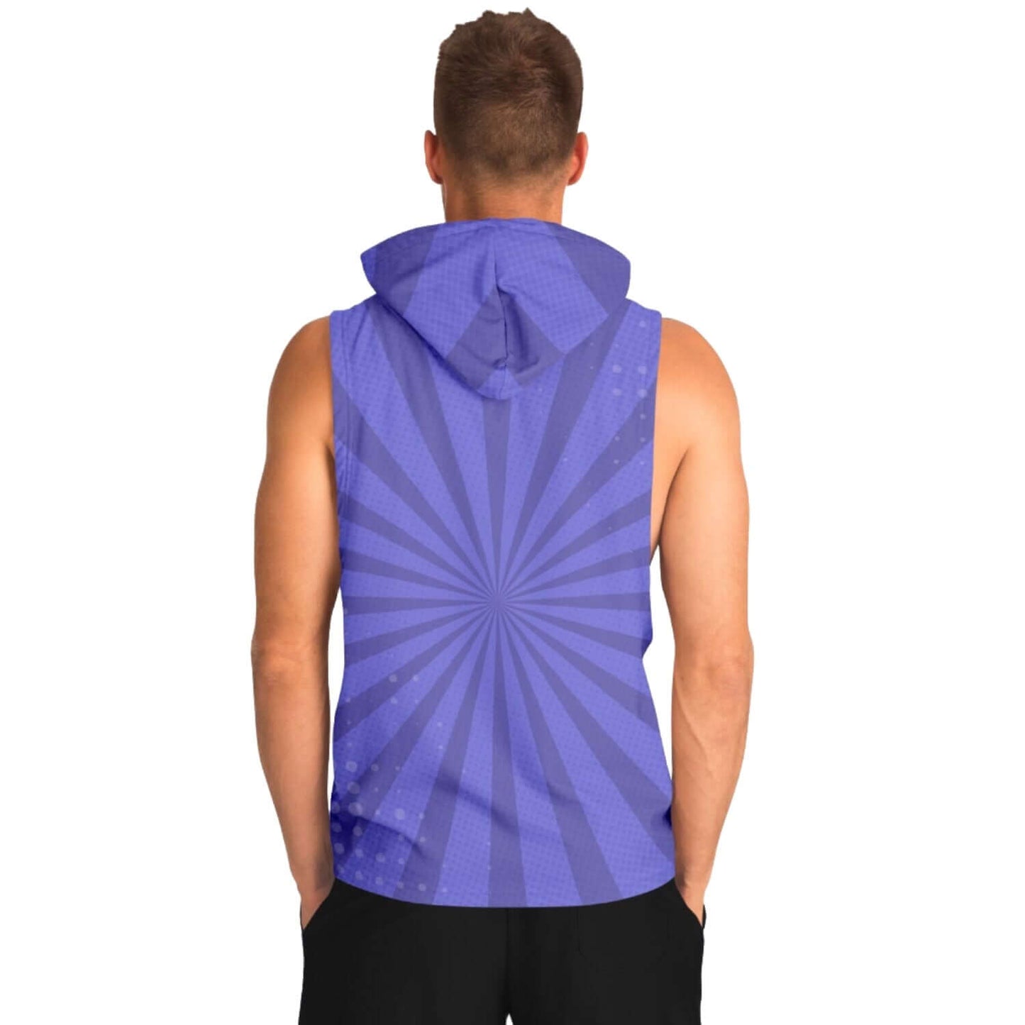 Purple Blue Sleeveless Hoodie For Men | Noah