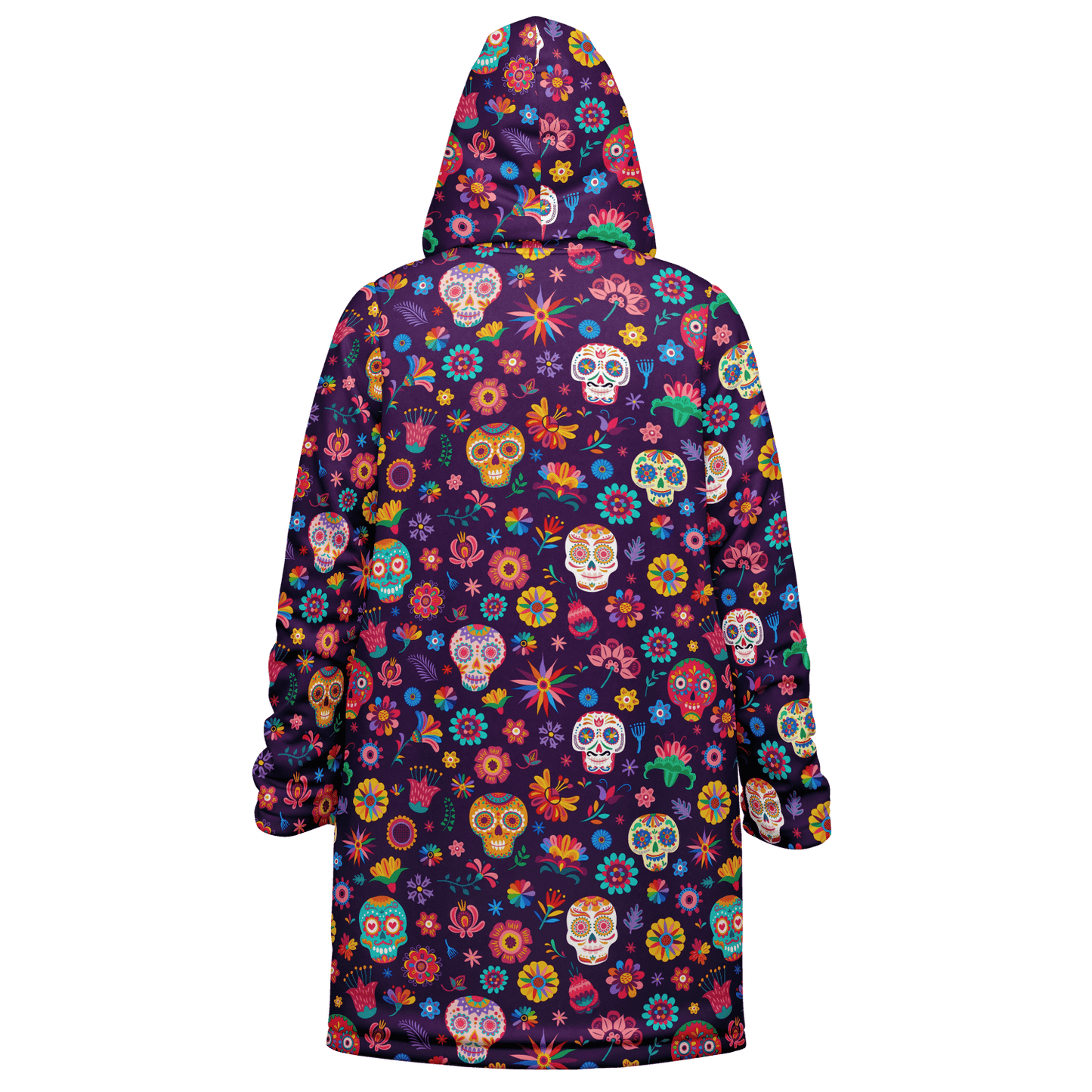 Dia De Los Muertos Mexican Cloak With a Zipper