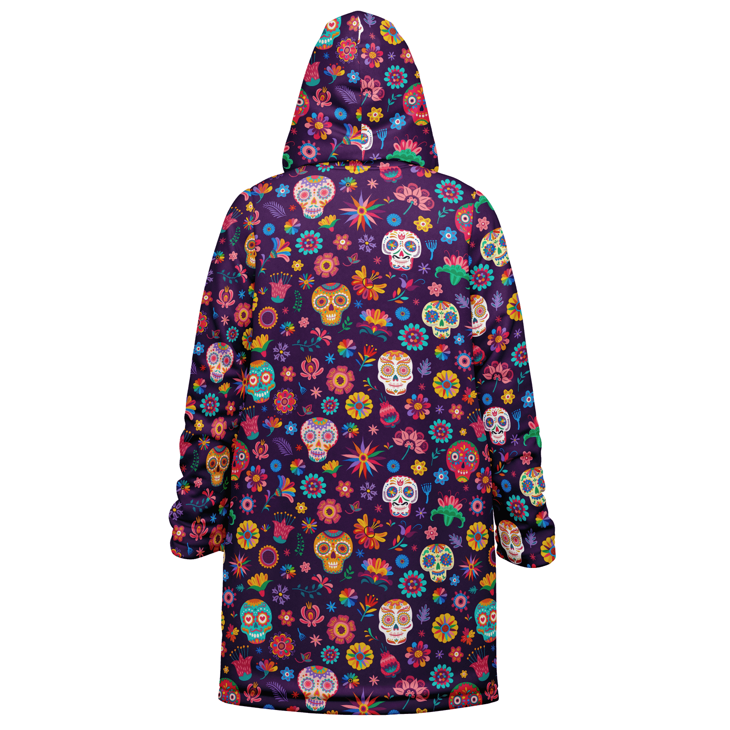 Dia De Los Muertos Mexican Cloak With a Zipper