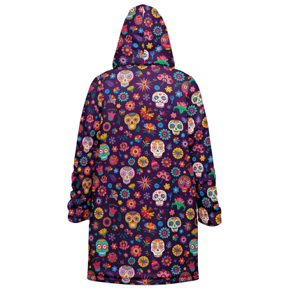 Dia De Los Muertos Mexican Cloak With a Zipper