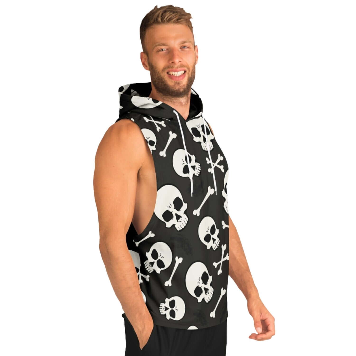 Sleeveless Hoodie For Men | Skulls & Bones