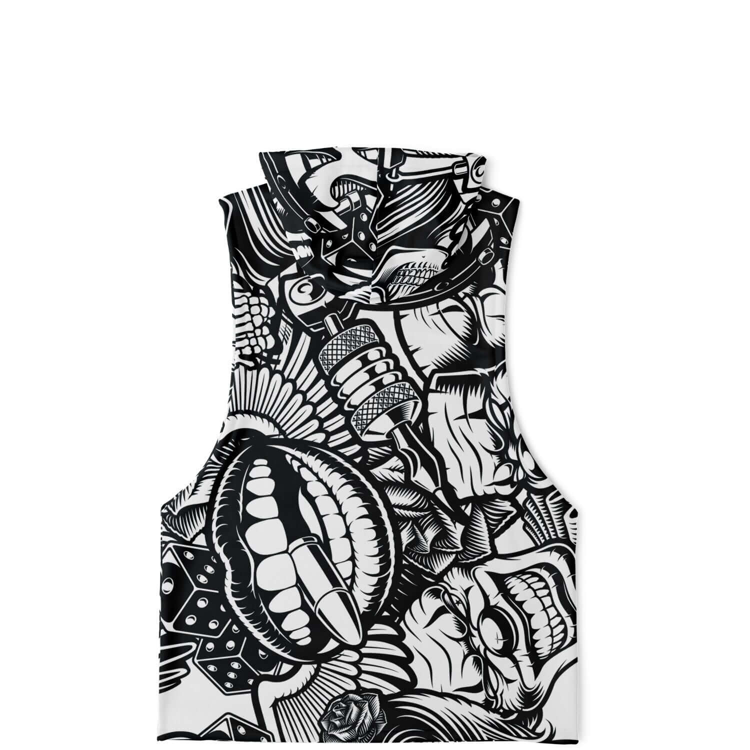 Sleeveless Hoodie For Men | Skulls Machine