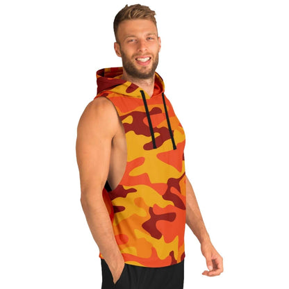 California Orange & Red Berry Camo Sleeveless Hoodie