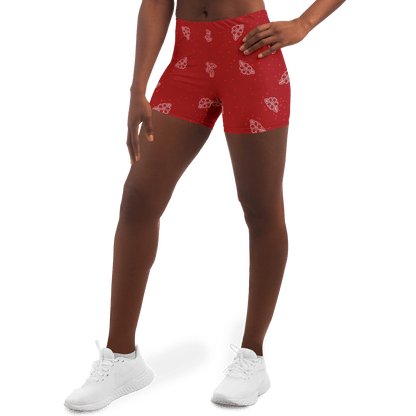 Funky Red Legging Shorts | HD Print