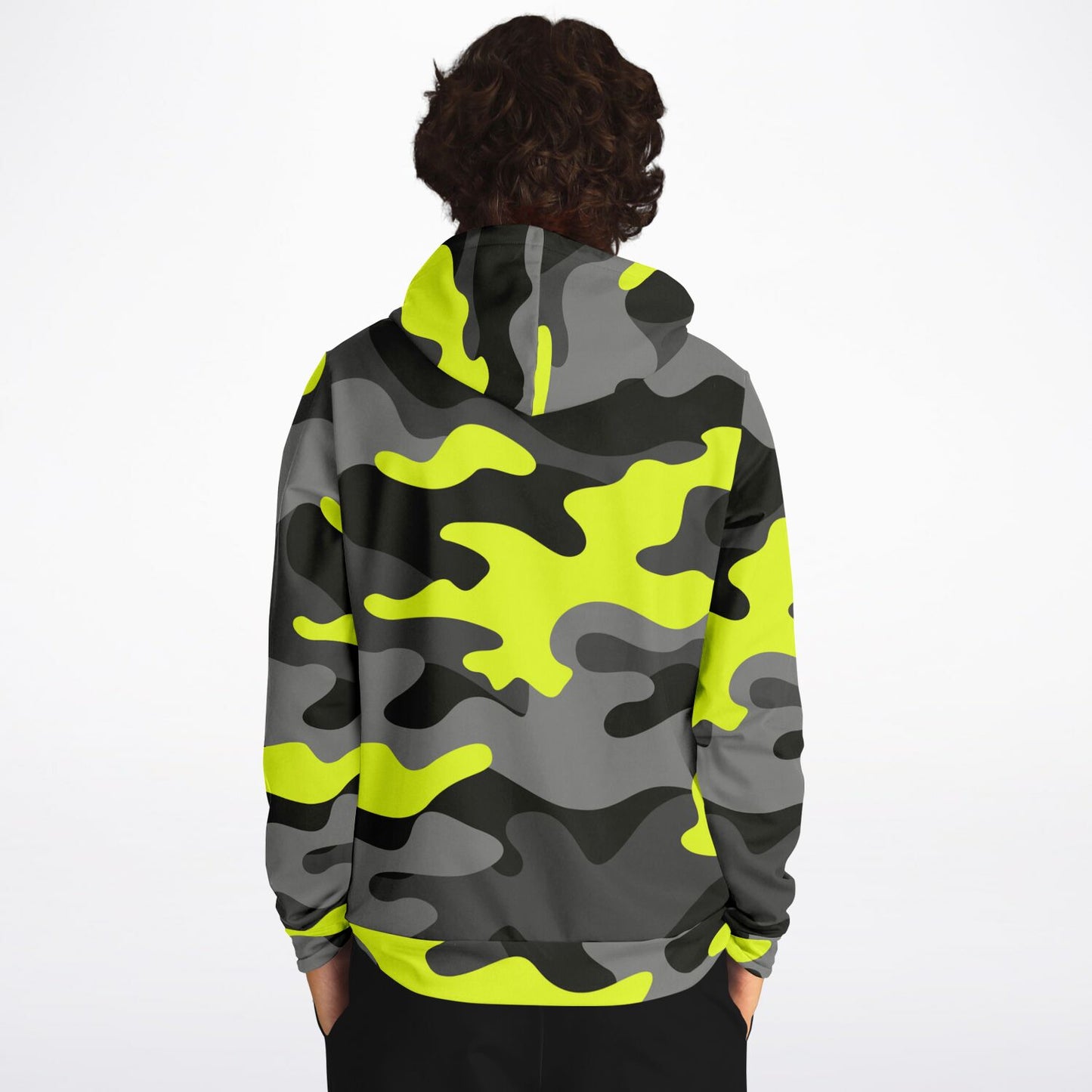 Olive Black & Yellow Camouflage Hoodie | Unisex