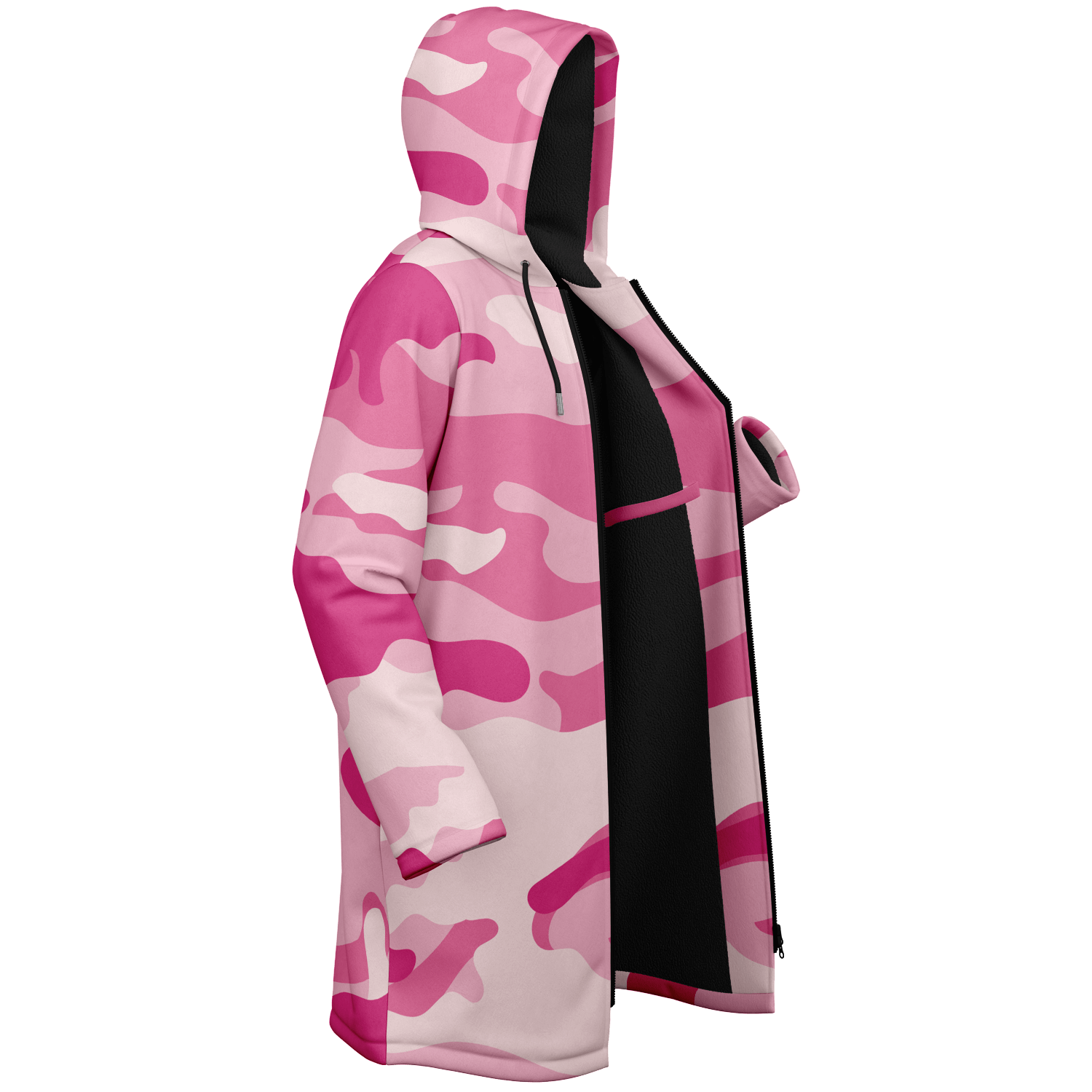 Zippered Lavender Pink Camo Cloak