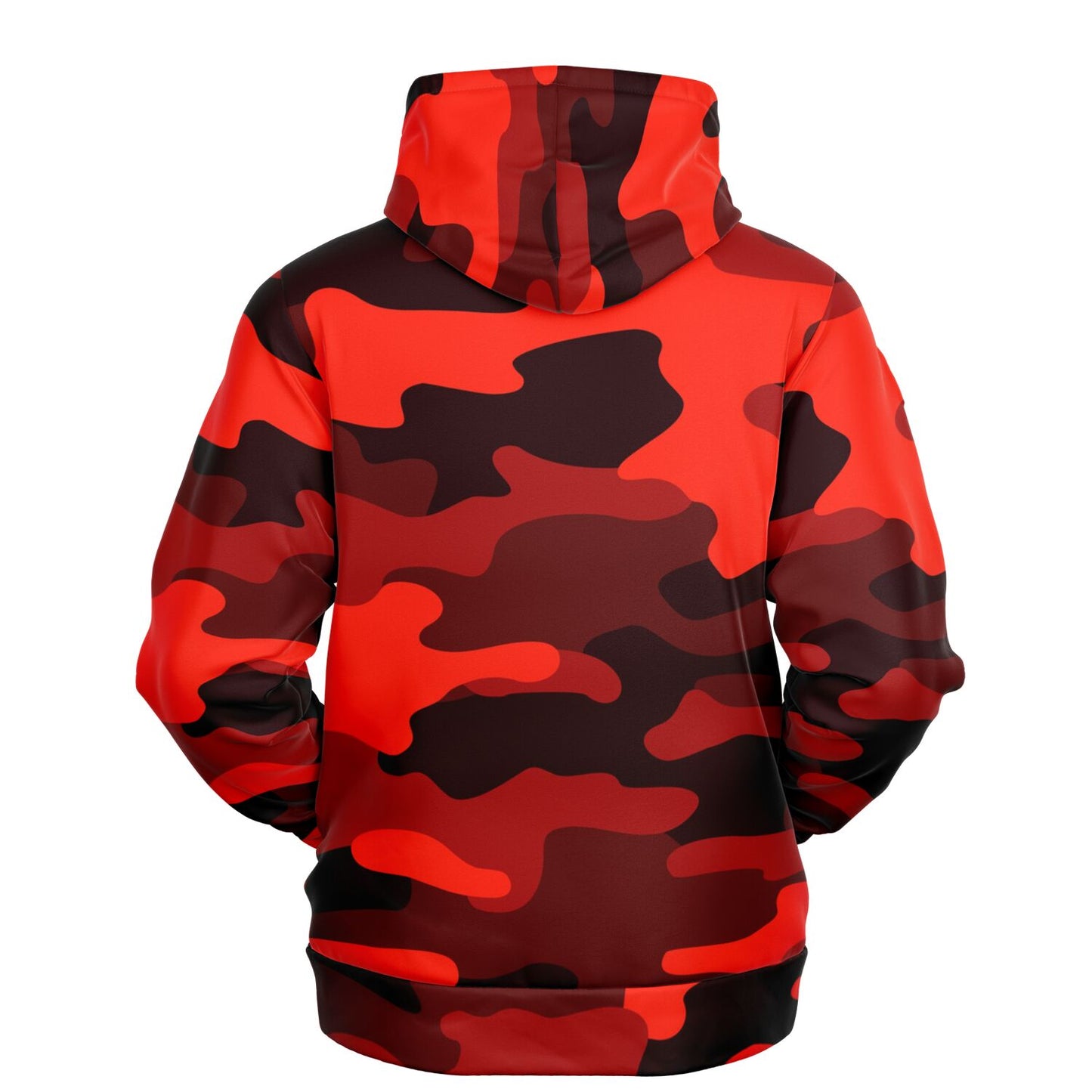 Scarlet Red & Black Camouflage Hoodie | Unisex