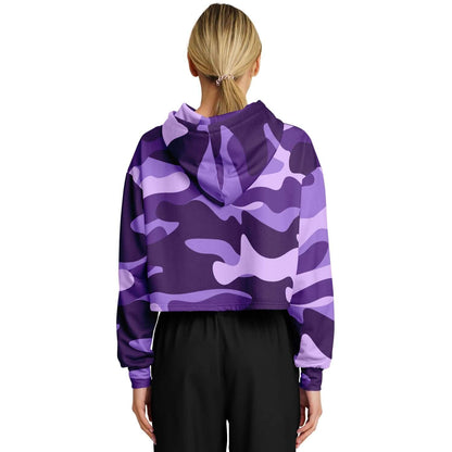 Purple Camo Cropped Hoodie | LUSH