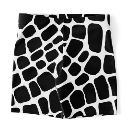 Snake Legging Shorts | Black & White HD