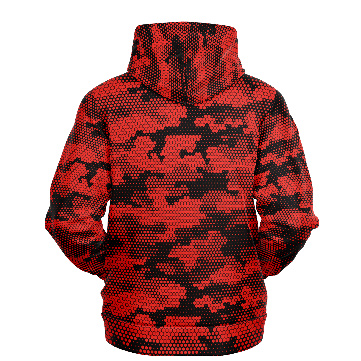 Pixel Camo Hoodie | Red Digital Camouflage Pattern