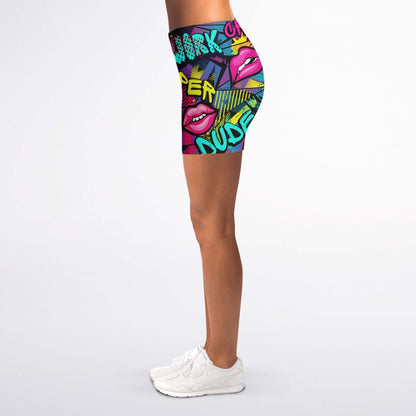 Short Leggings | Hot Lips Pop Art