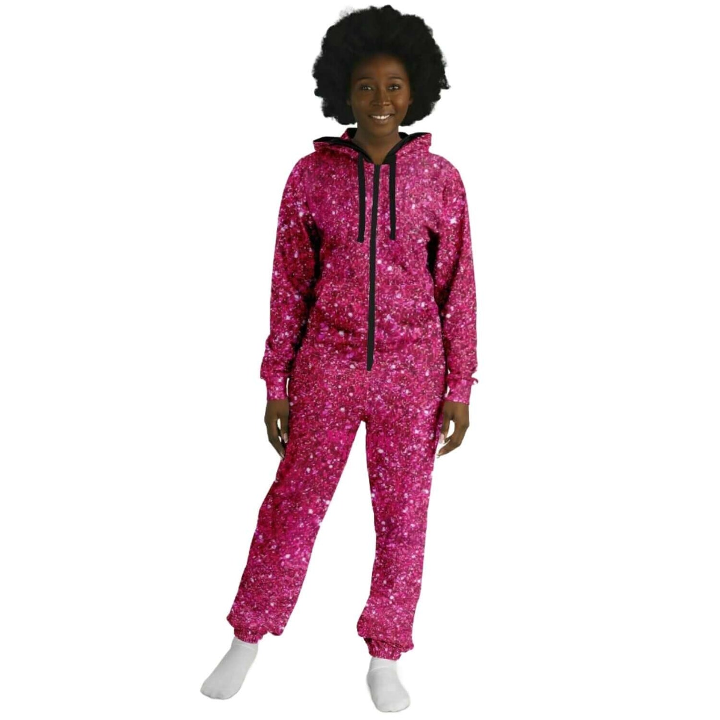 Rave Jumpsuit for Men & Women | Glitter Pink Onesie