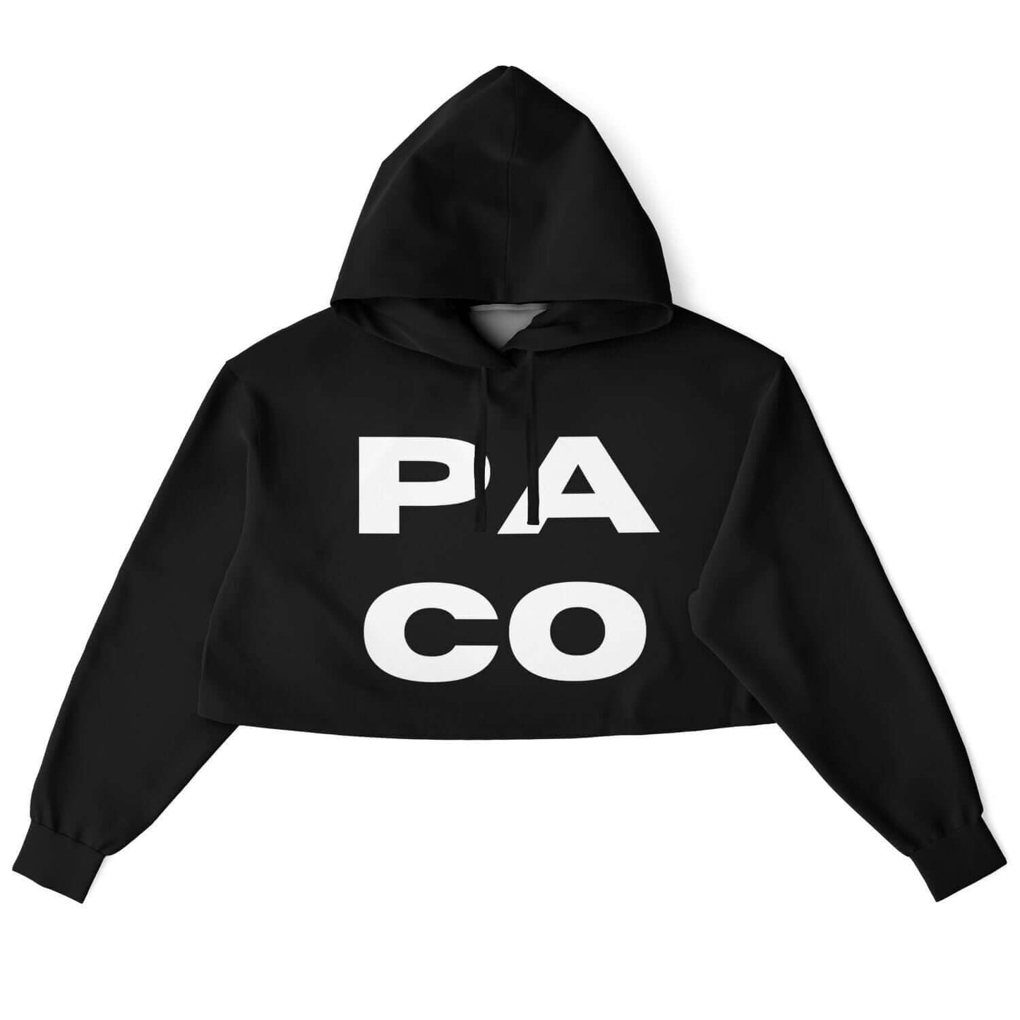 Black PACO Cropped Hoodie