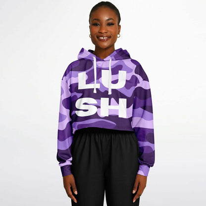 Purple Camo Cropped Hoodie | LUSH