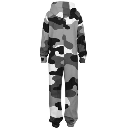 Camo Jumpsuit | Black Gray & White