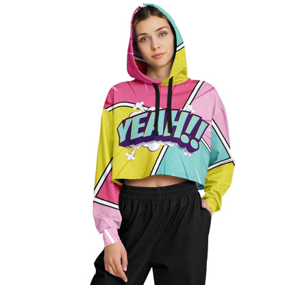 Yeah! Cropped Hoodie For Women