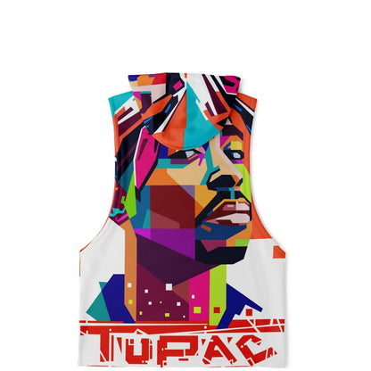 Sleeveless Hoodie For Men | Tupac Shakur Artwork